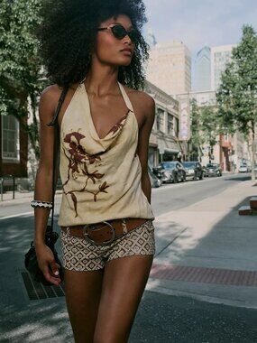 Amalina Printed Halter Top